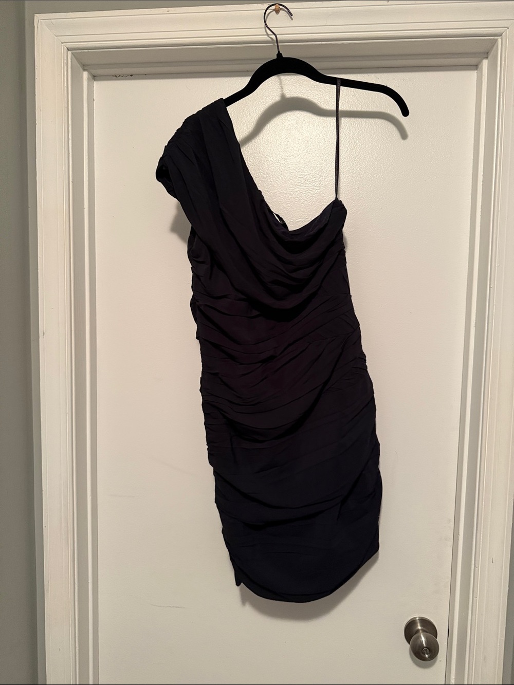 Ark & Co Midnight Blue One-Shoulder Ruched Dress